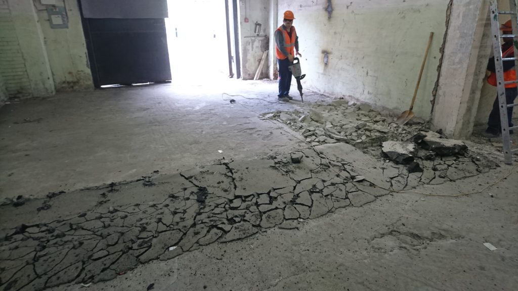 Демонтаж бетонных полов