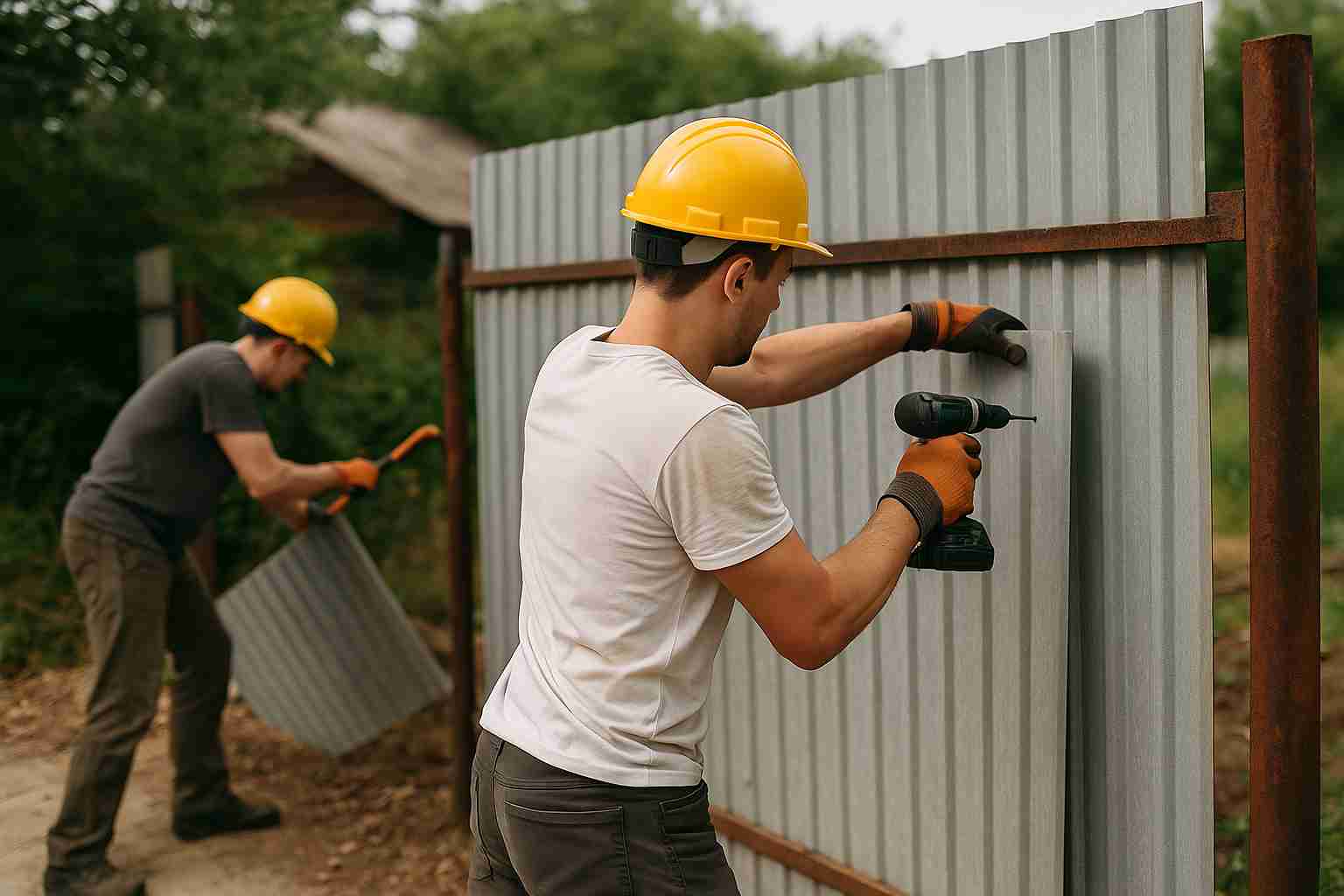 демонтаж-забора-из-профлиста