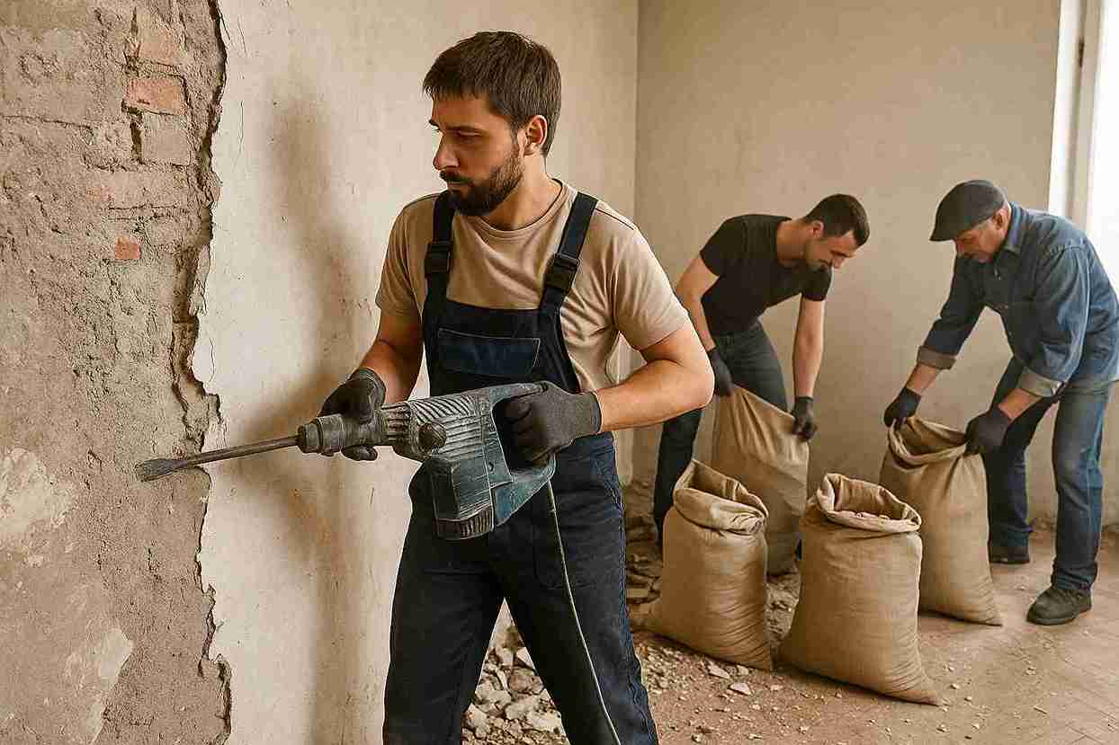 демонтаж штукатурки