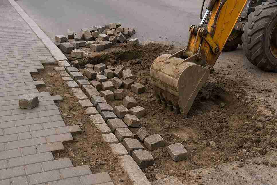 демонтирование-брусчатки